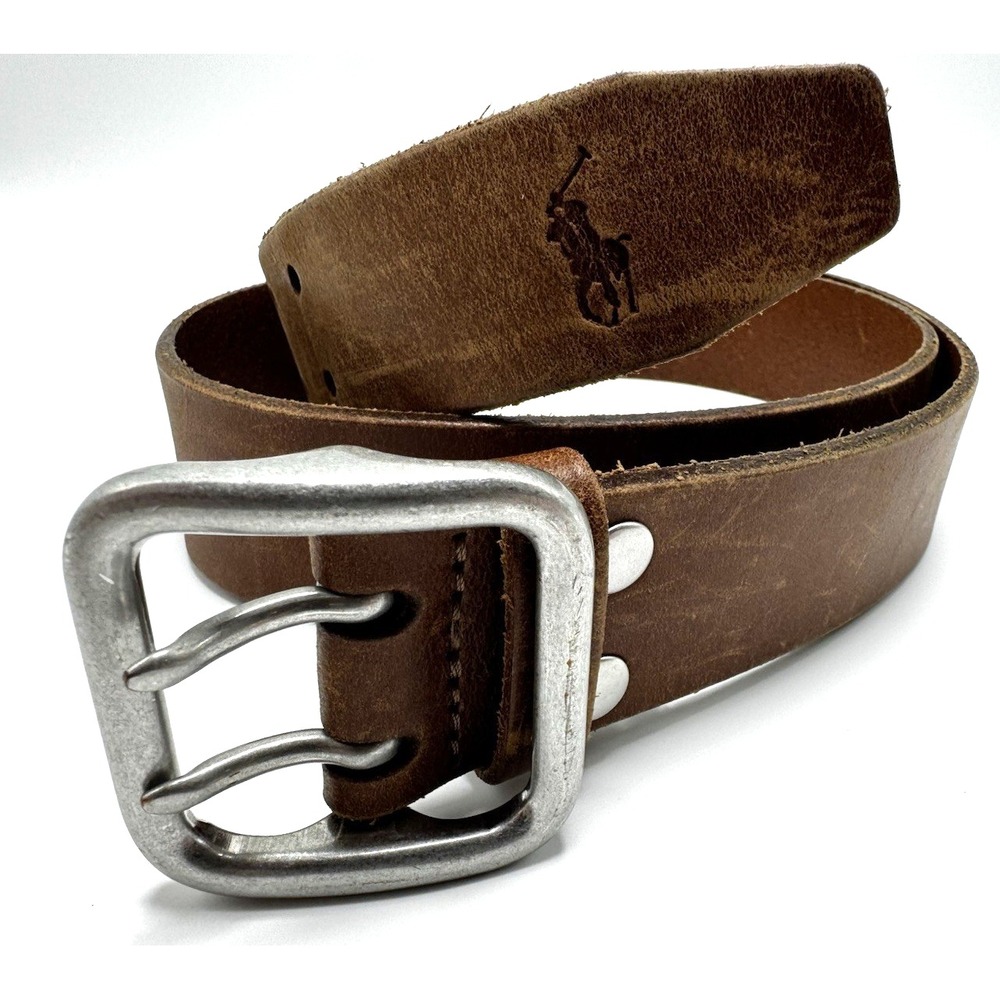 Polo Ralph Lauren Full-Grain Leather Belt Men's Brown Size 34/35